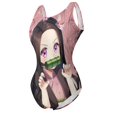 thumbnail image 5 of Kamado Nezuko Womens Bathing Suits One Piece Swimsuits Cute Bikini Printed Swimwear Cover Up Dress XL, 5 of 7