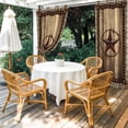 thumbnail image 2 of Western Farmhouse Outdoor Curtains for Patio Waterproof,Windproof Privacy Curtains with Weighted Bottom,Primitive Rustic Country Retro Texas Star Outside Drapes for Picnic Garage Yard 54"x84" 1 Panel, 2 of 8