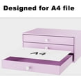 thumbnail image 6 of Metal Desk Top Drawers, Small Desk Organizer with 3-Drawer Storage Organizer for A4 File, Desk File Storage Organization for Office, Home, No Assembly Required, Black, 6 of 7