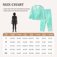 thumbnail image 4 of Salouo Cyan Mint Marble Pattern Women's Pajamas Set Long Sleeve Button Down Sleepwear Soft Pj Lounge Sets for women 2 Piece Pjs Set with Long Pants-X-Large, 4 of 7