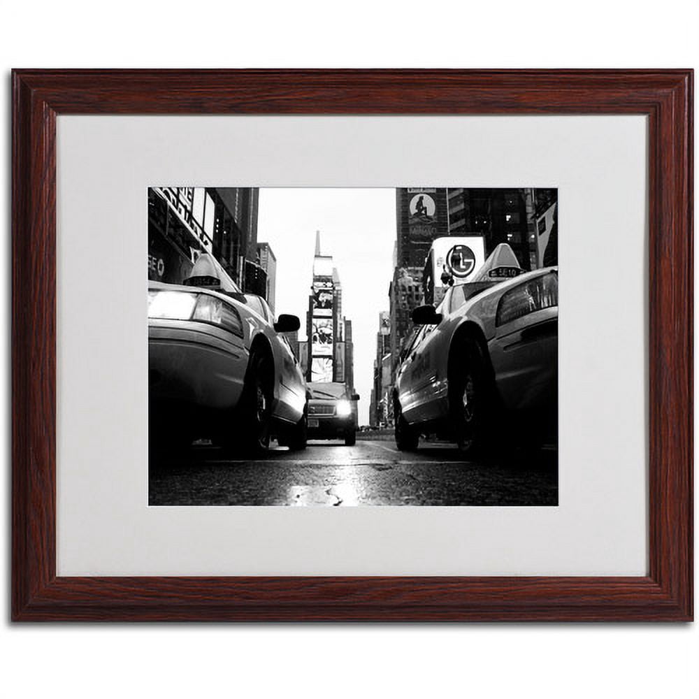 Trademark Art 'Broadway Taxis' Matted Framed Art by Yale Gurney