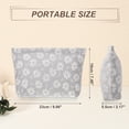 thumbnail image 5 of Unique Bargains Flower Cosmetic Bags Zipper Floral Makeup Bags Women's Makeup Bag Suitable for Coin Lipsticks Gray, 5 of 7