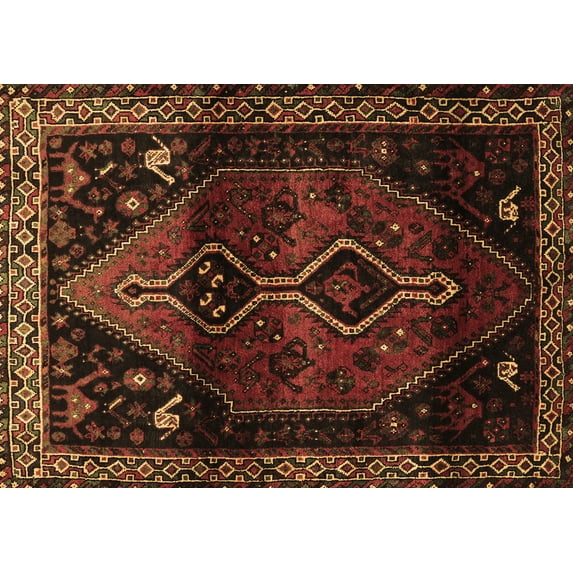 Ahgly Company Indoor Rectangle Persian Brown Traditional Area Rugs, 2' x 3'