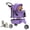 Purple, variant on LiteHaven 3-Wheel Pet Stroller | Dog and Cat Stroller | Breathable Mesh | Lightweight Travel Carrier | Waterproof & Foldable Design | Storage Basket | Black | for Daily Walks & Outdoor Use Pueple