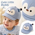 thumbnail image 2 of Baby Boys Girls Baseball Cap Windproof Sun Hat Infant Toddler Duckbill Cap Soft Brim Cartoon Penguin Pattern Casual Outdoor Hat, 2 of 6