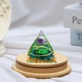 thumbnail image 3 of Pirámide Amatista Peridoto Cristal Curativo Artesanía (D), 3 of 8