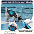 thumbnail image 3 of ROZKITCH Dog Life Jacket with Rescue Handle,High Buoyancy Reflective Life Flotation Vest for Swimming Boating Beach Pool,Pet Lifesaver for Small Dogs,Blue,XS, 3 of 8