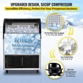 thumbnail image 2 of VEVOR Máquina para hacer hielo comercial, control WiFi 177LBS/24H 121LBS Máquina de hielo de almacenamiento grande con panel LCD mejorado, compresor SECOP, refrigerado por aire, incluye 2 filtros, 2 of 9