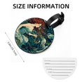 thumbnail image 5 of Mermaid 2pcs PU Leather Round Bag Tags Suitcase Handbag Tags with Privacy Cover and Name ID Tag for Travel Luggage, Handbags, Backpacks, School Bags, 5 of 6