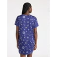 thumbnail image 4 of Joyspun Women's Dreamy Soft Collection Sleepshirt with Short Sleeves, Sizes S/M-2X/3X, 4 of 5