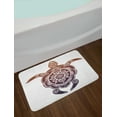 thumbnail image 2 of Turtle Bath Mat, Ornate Lacy Motifs Mandala Inspired Style Shell Design Blending Gradient Colors, Plush Bathroom Decor Mat with Non Slip Backing, 29.5" X 17.5", Multicolor, by Ambesonne, 2 of 2