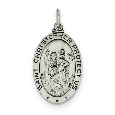 - Sterling Silver St. Christopher Baseball Medal
