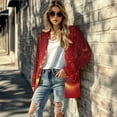 thumbnail image 5 of SCRAWLGOD Galaxy Long Cardigans for Women Trendy Sweater Cardigan with Pockets Size 2XL Long Sleeve Women Dressy Casual Outfits for Fall Washable Ladies Cardigan Jacket, 5 of 7