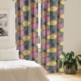 thumbnail image 2 of Ambesonne Floral Curtains, Colorful Roses Romantical, Pair of 28"x63", Mustard and Pastel Pink, 2 of 5