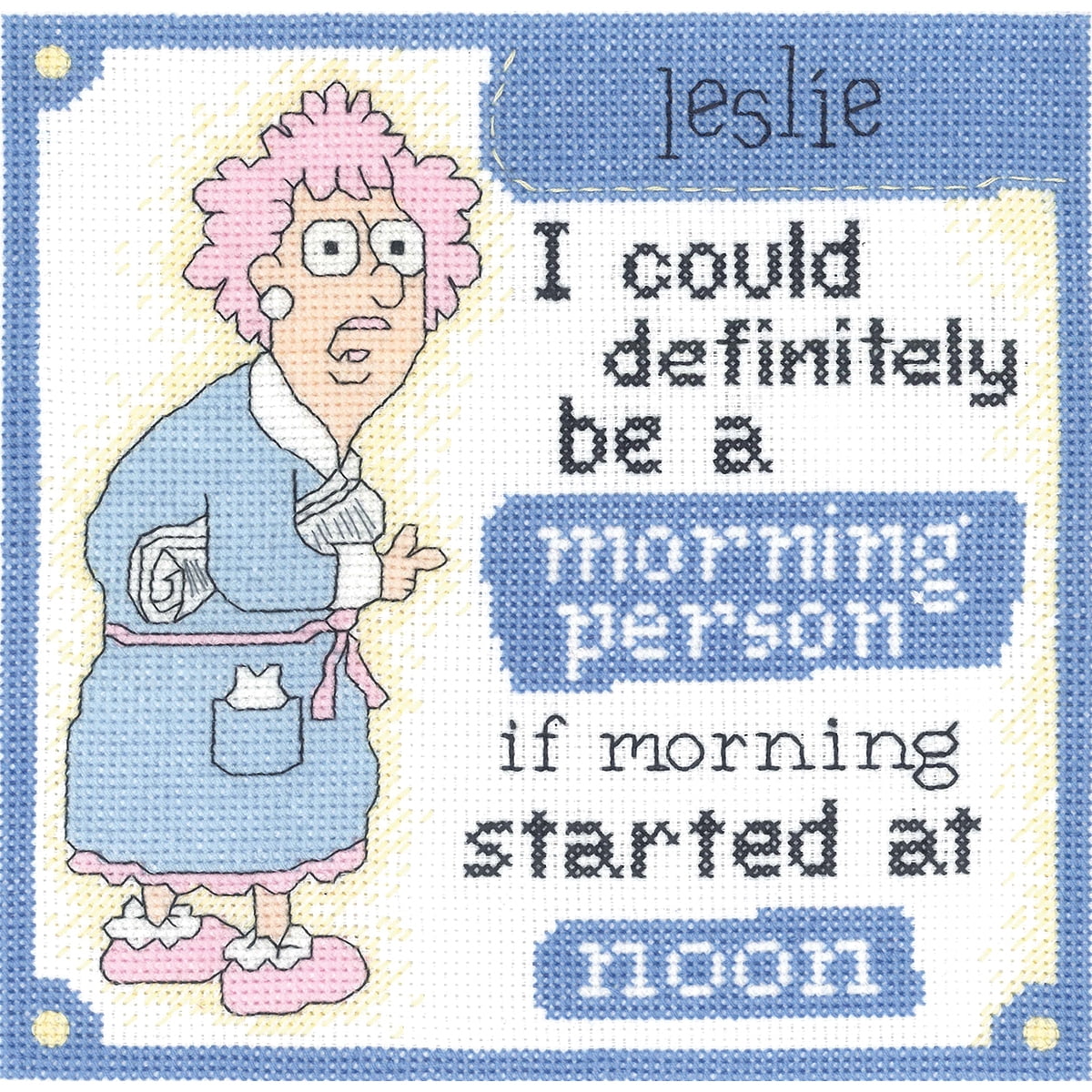 Aunty Acid Other Personalities Counted Cross Stitch Kit-8 Inch X 8