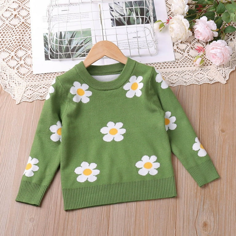 Shadoumai Girls Cartoon Crewneck Sweater Warm Pullover Long Sleeve