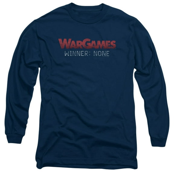 Wargames No Winners Long Sleeve Adult 18/1 T-Shirt Navy