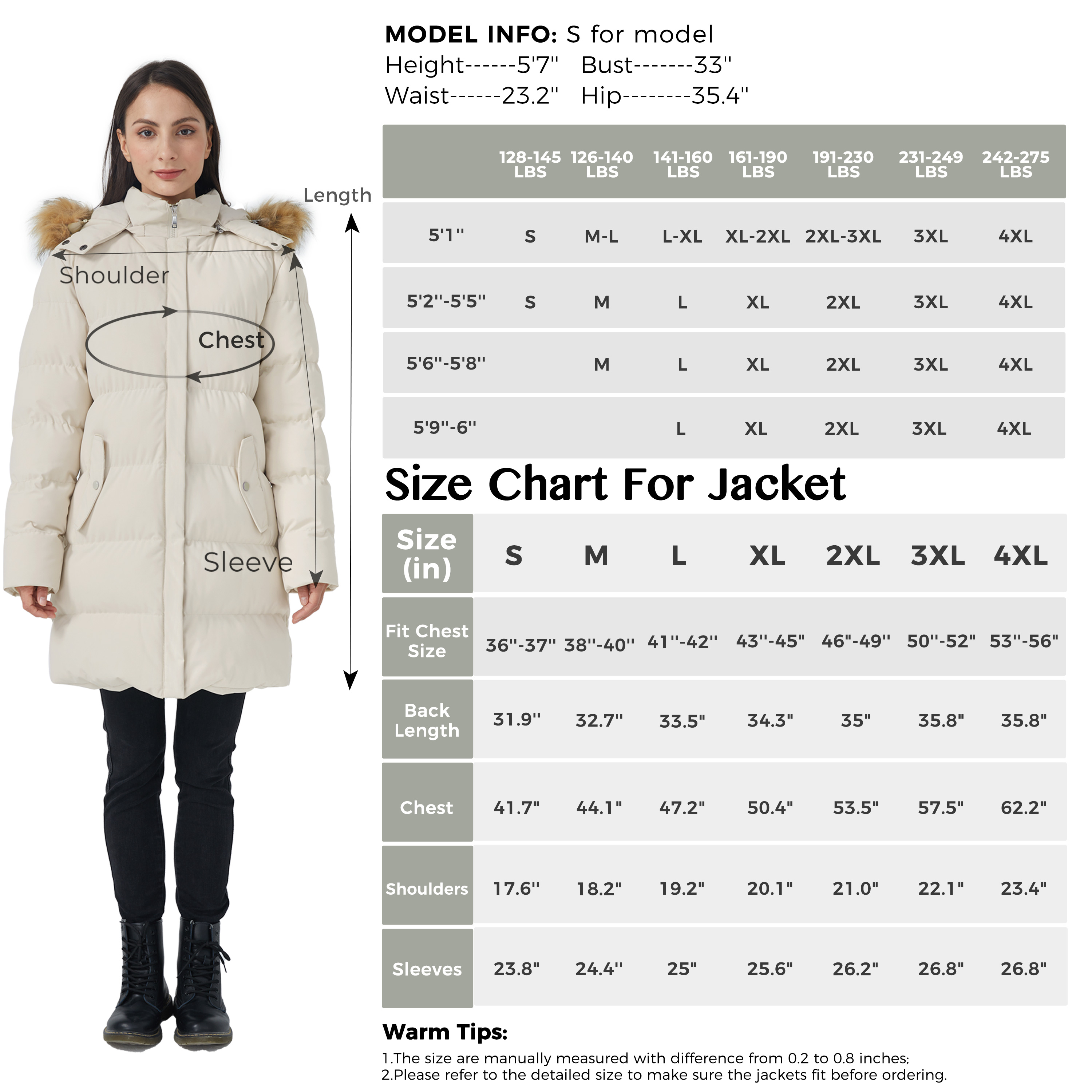 WenVen Women's Waterproof Puffer Jacket Hooded photo 7