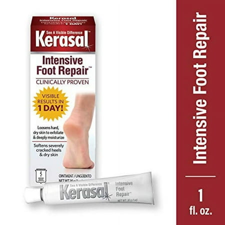 Kerasal Intensive Foot Repair Cracked Skin Healing Ointment, 1oz, 2-Pack