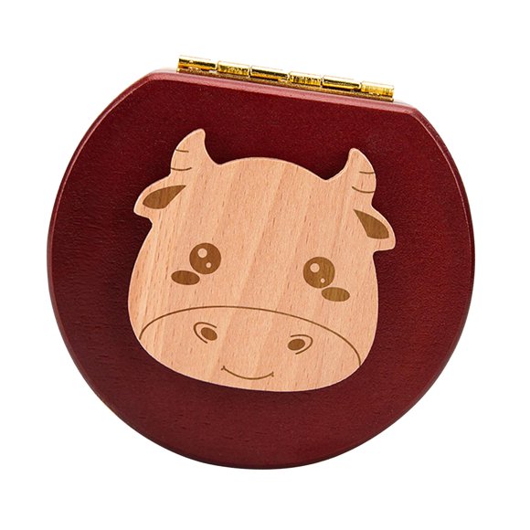 Caja de dientes de bebé Caja de colección de dientes de madera Estuche protector para recién nacidos Niño Niña Estilo B Hugo Organizador de almacenamiento de dientes