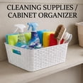 thumbnail image 5 of Plastic Rattan Storage Box Basket Organizer Large #ba426-6 - White Pack of 6, 5 of 7