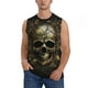 thumbnail image 1 of Fotbe Vintage Gold Leaf Skull Men's Camiseta sin Mangas Estampada para Hombres, Playera Casual para Gimnasio, Entrenamiento, Playa-XX-Large, 1 of 7