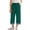 White, variant on Pants for Girls High Waist Culottes with Side Pockets Striped Cropped Wide Leg Casual Summer Trousers Playwear Khaki 130