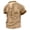 Khaki, variant on T-shirts for Men Retro Tie Casual Color Matching Short Sleeved Men's Tie Up Short Sleeves Trendy Short Sleeves