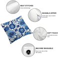 thumbnail image 6 of BANET White Blue Pattern Throw Pillow Covers, Decorative Pillow Covers Digital Printing for Couch Sofa Bed Invisible Zipper Pillow Cases Set of 2 20x20in, 6 of 7