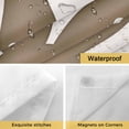 thumbnail image 5 of No Hook Shower Curtain with Snap in Liner, Easter Bunny Eggs Floral Leaves Waterproof Fabric Bathroom Curtain Mesh Top Window, Vintage on Letter Back Shower Curtains 60x72in, 5 of 9