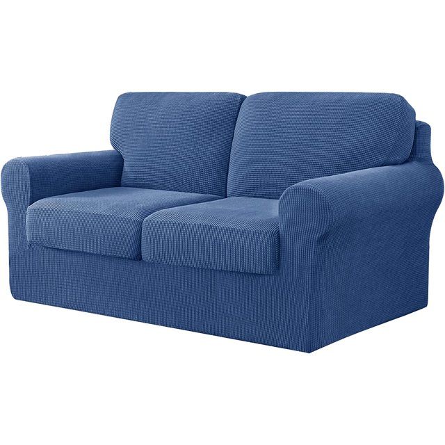 CHUN YI Stretch Checks Spandex Sofa Cover Separate Backrests Cushions Cover Slipcover