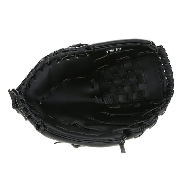 Guante de béisbol para zurdos, accesorio para adultos, para entrenamiento y competición (negro)