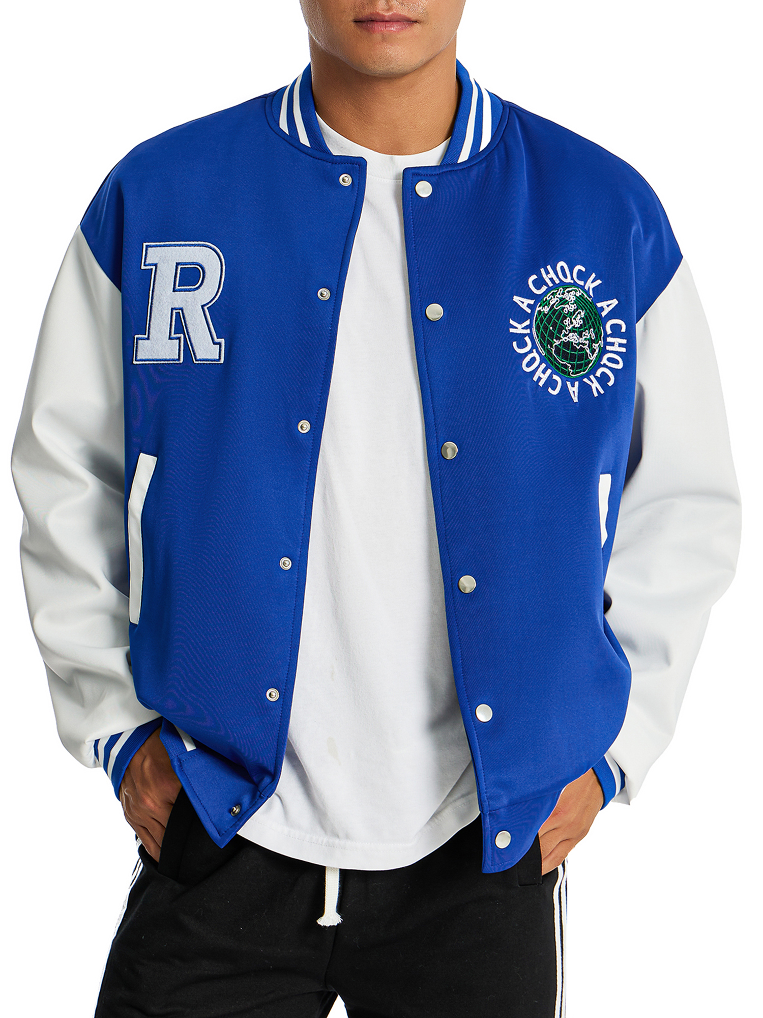 YiLvUst Mens Fashion Varsity Jacket Causal Slim Fit Cotton Letterman
