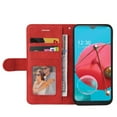 thumbnail image 2 of Case for LG K51 Leather Wallet Book Flip Folio Stand View Cover - Red, 2 of 5