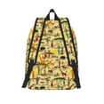 thumbnail image 2 of Lsque Ethnic African Pattern Canvas Daypack, Durable Backpack, High-quality Versatile Backpack,Vintage Compact Backpack-Small, 2 of 6
