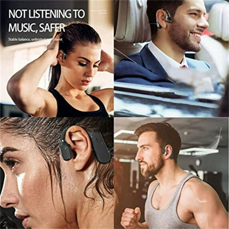 Inductivv Bone Conduction Headphones - Bluetooth Wireless Headset for  Workout