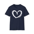 thumbnail image 2 of Heart, Gildan Unisex Softstyle T-Shirt, Heart Drawing Graphic Tee, S-3XL, 2 of 5