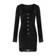 thumbnail image 5 of TaTaai Women‘s Sheer Panel Bodycon Dress, Long Sleeve V-Neck Solid Color Dress, Cut Out Midi Dress, Date Night Party Dress Gift, 5 of 8
