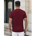 thumbnail image 4 of COOFANDY Summer Henley Shirts for Men Button Up Short Sleeve Shirts Soft Stretchy T Shirt, 4 of 5
