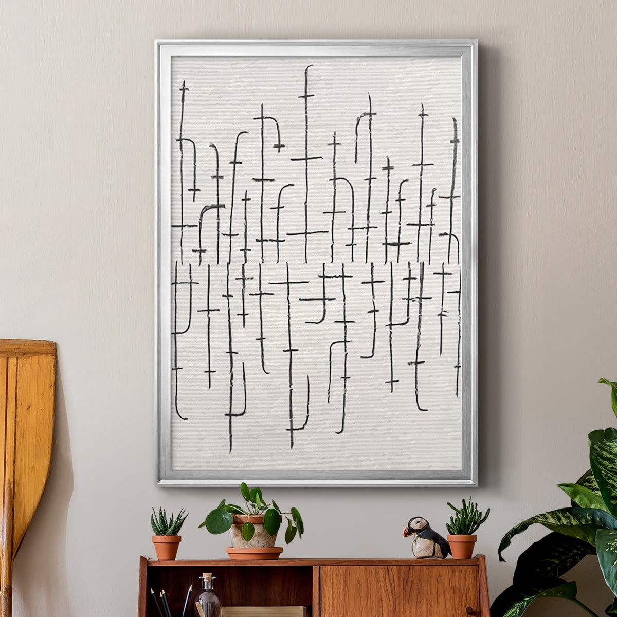 Vertical Arrangement II Premium Framed Print, in Gold, Black, or Silver - Ready to Hang