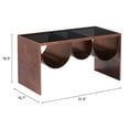thumbnail image 5 of Aveiro Coffee Table Copper & Black Coffee Table, Modern Style, Tinted Tempered Glass rectangular shape tabletop, Steel, Indoor Living, 5 of 5