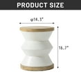 thumbnail image 6 of MOALCOFER Round MgO Concrete Outdoor Side Table - Lightweight White Design for Patio,Garden, 6 of 6