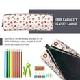 thumbnail image 5 of Cauagu Lips Kiss Print Leather Pencil Pen Case - Stationery Bag Portable Stationery Bag Big Capacity Pencil Pouch Cosmetic Organizer Bag for Men & Women, 5 of 7