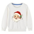 thumbnail image 4 of Wancir Christmas Outfit Toddler Baby Girl Pink Sweatshirt Long Sleeve Crewneck Pullover Xmas Santa Shirt Tops Winter Clothes 2-9T, 4 of 4