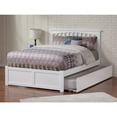 thumbnail image 3 of Mission Queen Wood Platform Bed with Footboard and Twin XL Trundle in White, 3 of 7