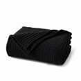 thumbnail image 2 of Allswell Cotton Crinkle Bed Blanket, Rich Black, King/California King Size, 2 of 5