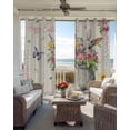 thumbnail image 6 of Happy Easter Blackout Curtains for Bedroom Living Room Darkening Curtains 96 Inches Long Cute Bunny Vintage Spring Flowers Butterfly Window Curtain 2 Panels Set Window Treatment Drapes 52"x96", 6 of 9