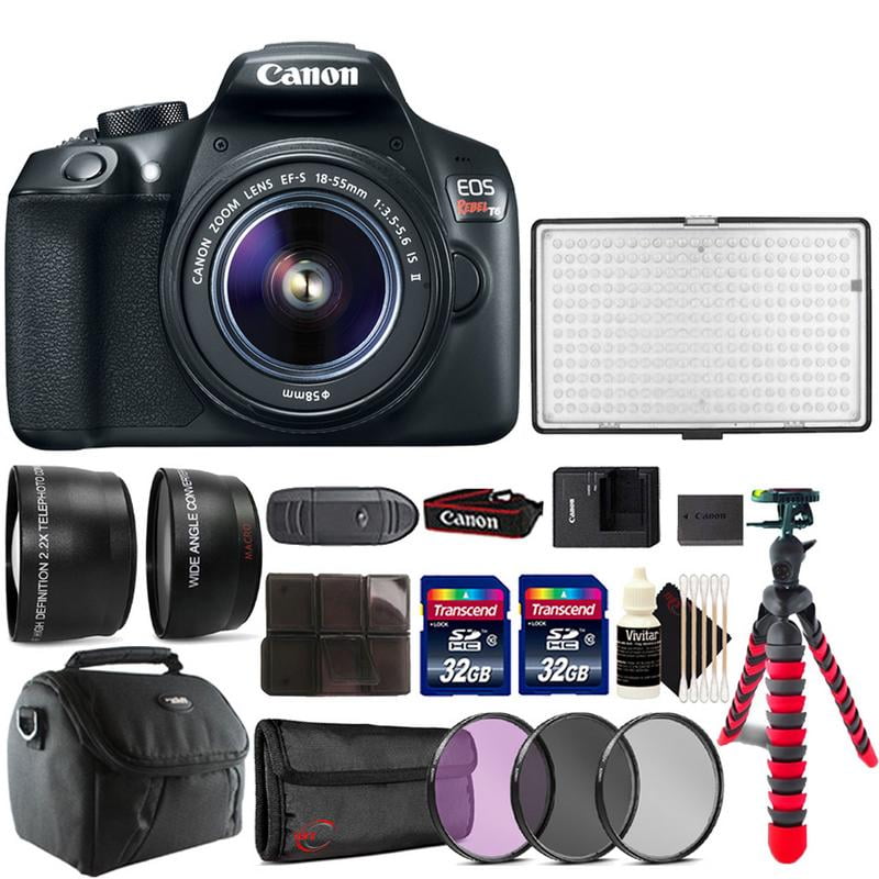 Canon EOS Rebel T6 18MP Digital SLR with 1855mm IS II Lens , 288 LED Light and Accessory Kit