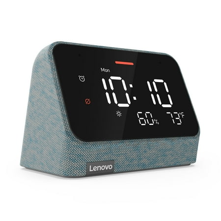 Lenovo - Smart Clock Essential 4" Smart Display with Alexa - Misty Blue