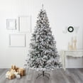 thumbnail image 5 of Nearly Natural 8ft Flocked White River Mountain Pine Artificial Christmas Tree, 5 of 6